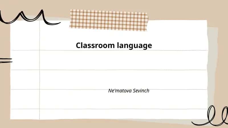 Classroom language 1