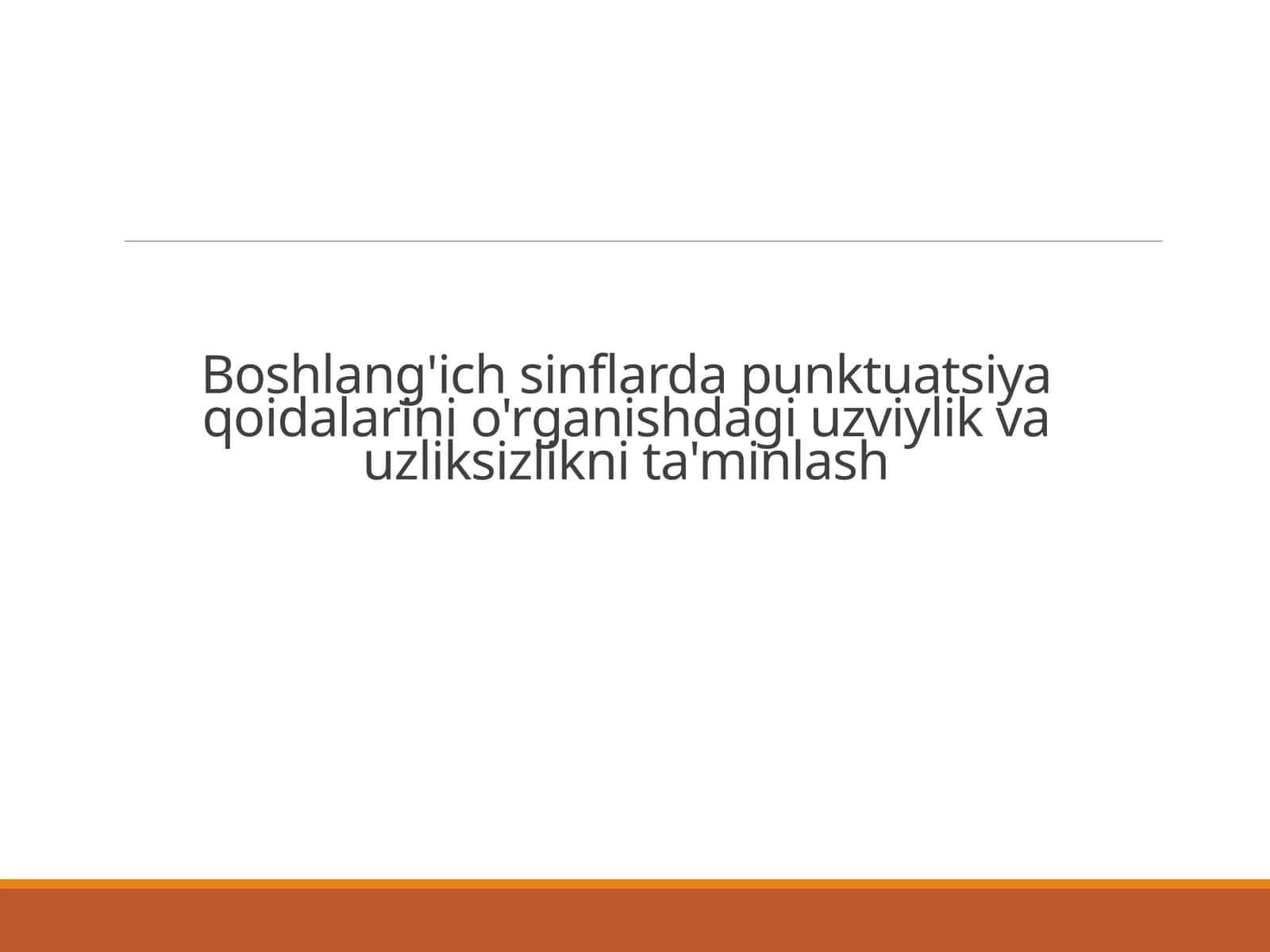 Boshlang'ich sinflarda punktuatsiya qoidalari 1