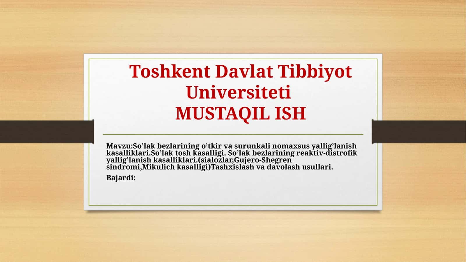 So’lak bezi kasalliklari tashxisi 1