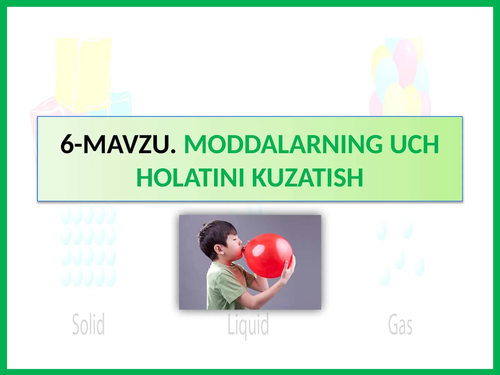 MAVZU.MODDALARNING UCHHOLATINI KUZATISH 1