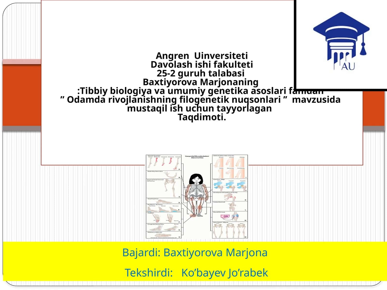 Odamdari vojlanishning filogenetik nuqsonlari 1