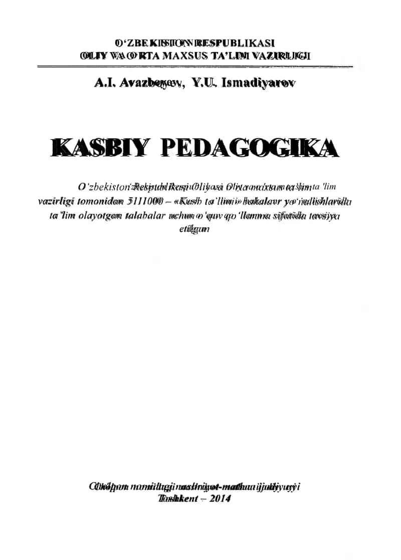 Kasbiy Pedagogika 1