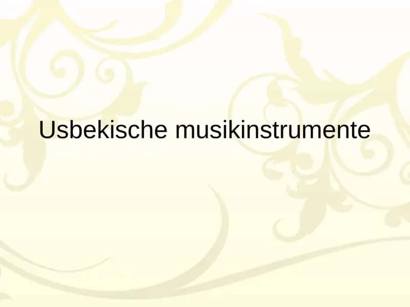 Usbekische musikinstrumente 1