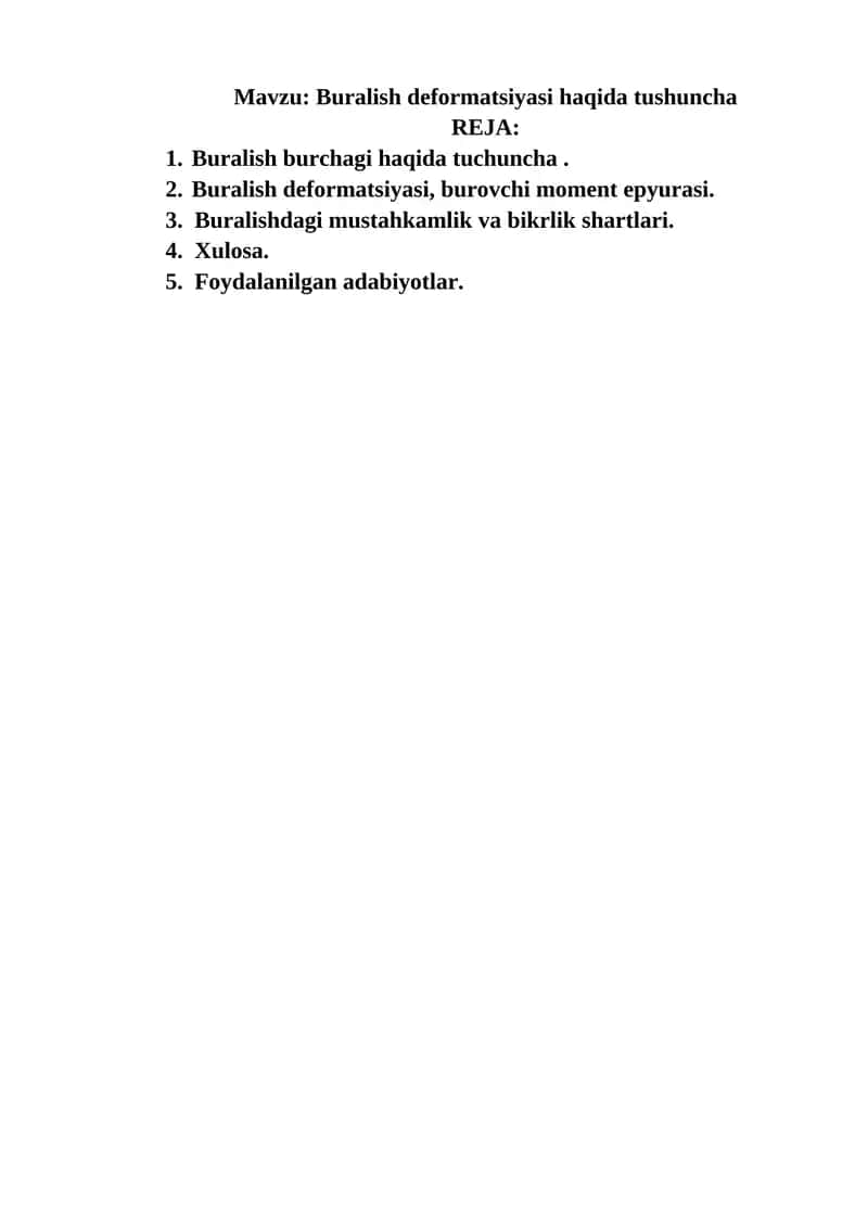 Buralish deformatsiyasi haqida tushuncha 1