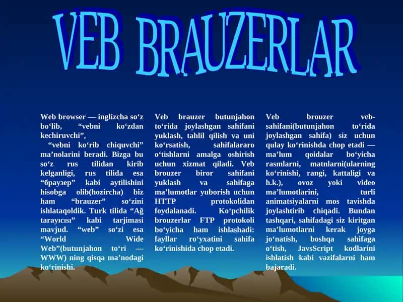 VEB BRAUZERLAR 1