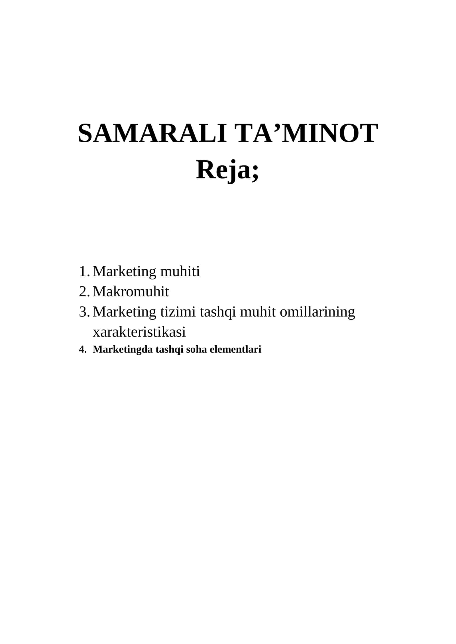 SAMARALI TA’MINOT 1