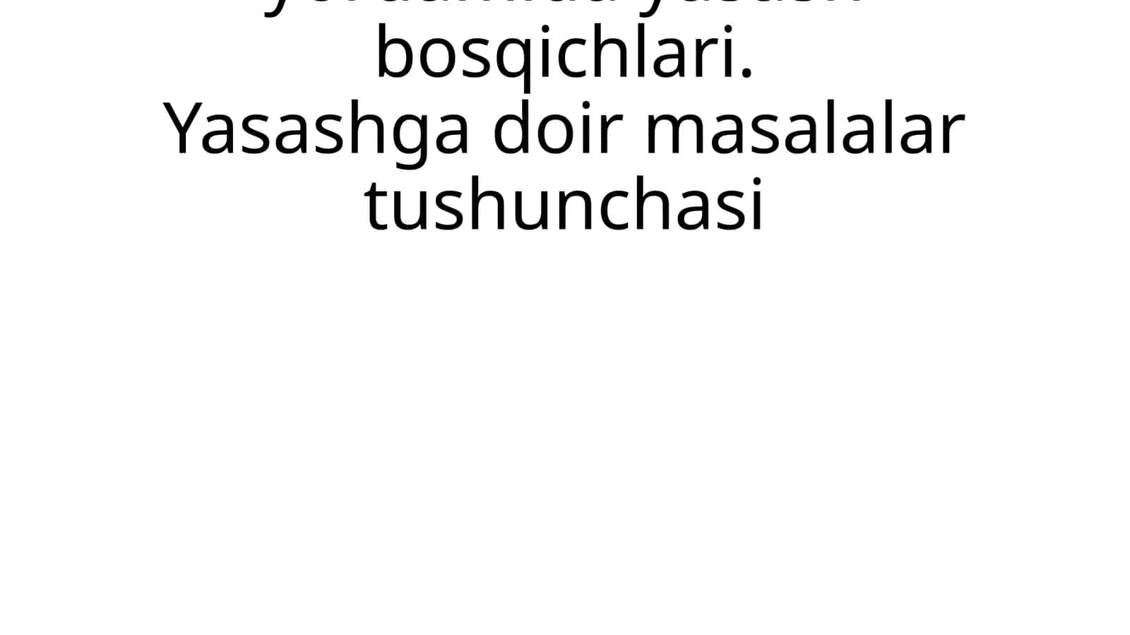 Yasashga doir geometrik masalalar tushunchasi 1