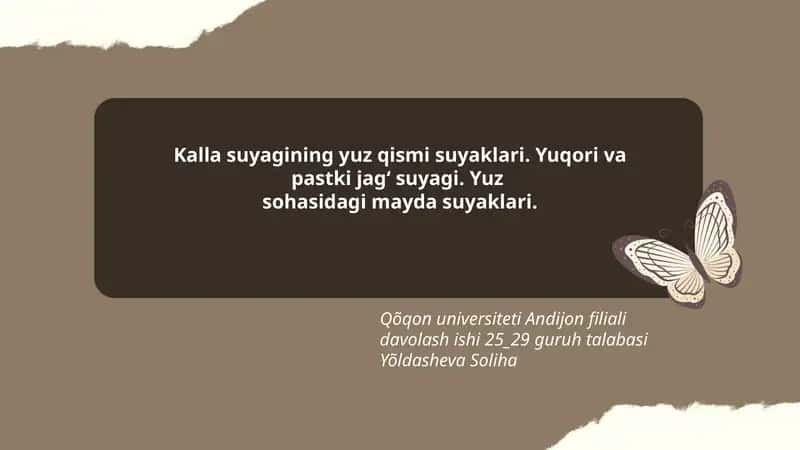 Kalla suyagining yuz qismi suyaklari 1