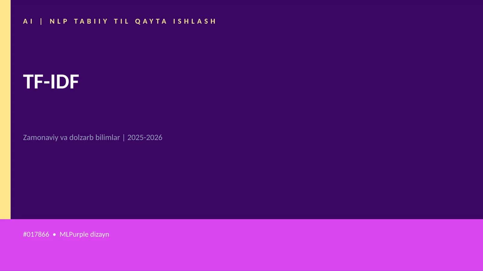 AI | NLP TABIIY TIL QAYTA ISHLASH 1