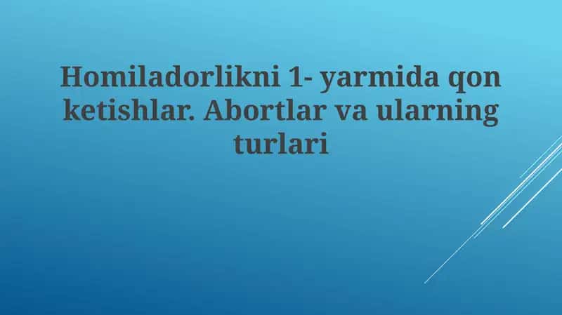 Abortlar: ta'rifi va turlari 1
