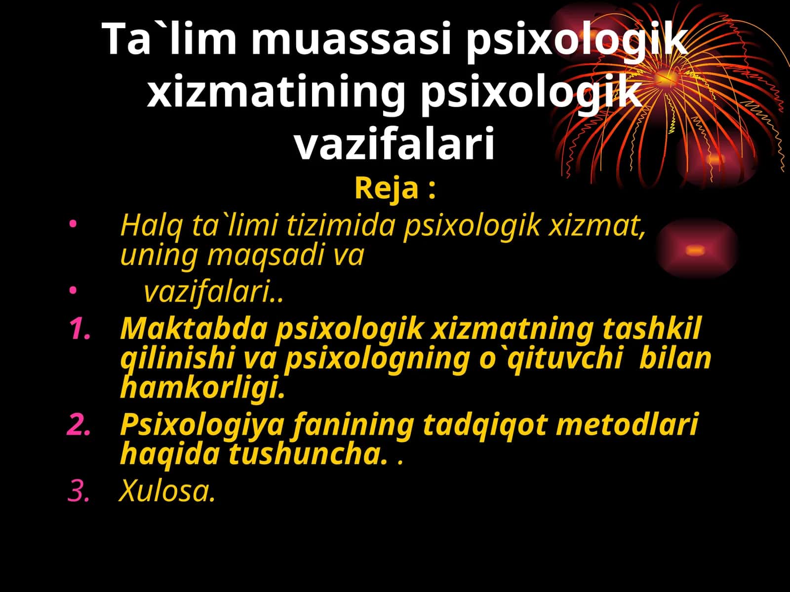 Psixologik xizmatning vazifalari 1