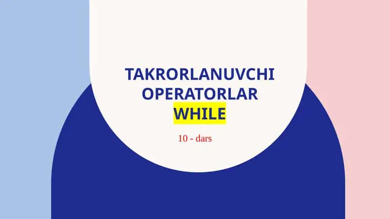 TAKRORLANUVCHI OPERATORLAR 1