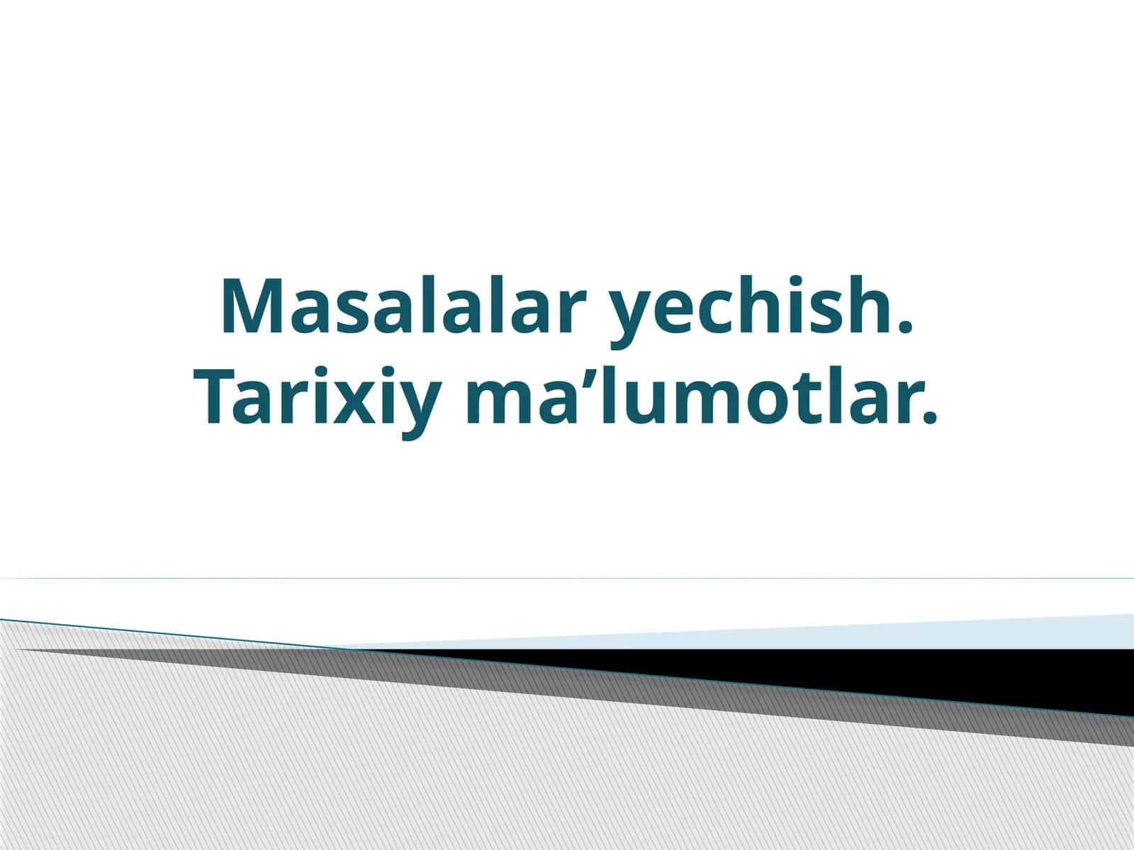 Tarixiy ma’lumotlar 1