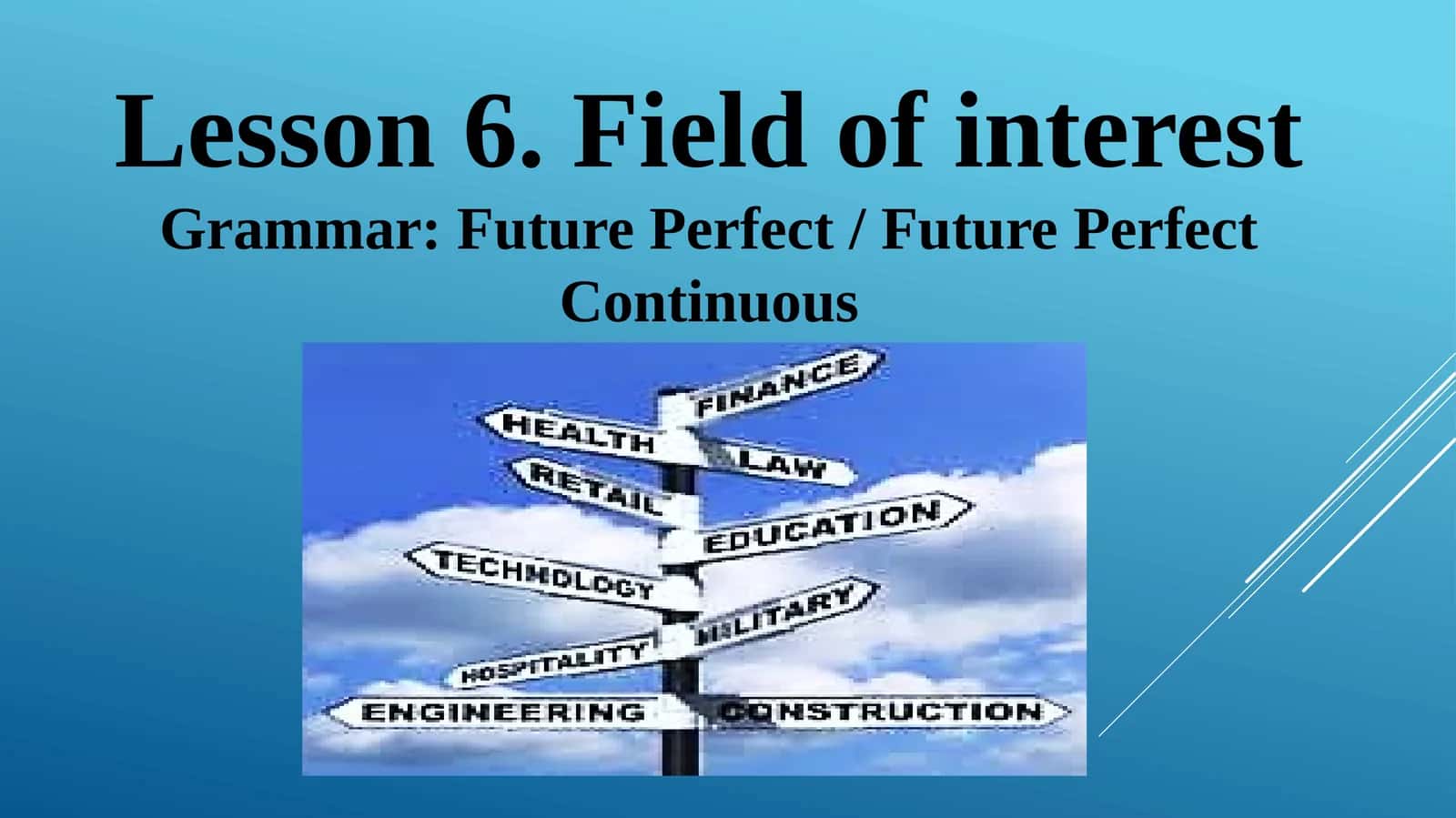 Lesson 6. Field of interest 1