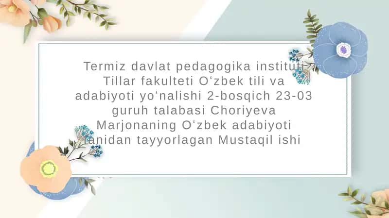 Xoja Ahmad Yassaviyning hayoti va ijodi 1