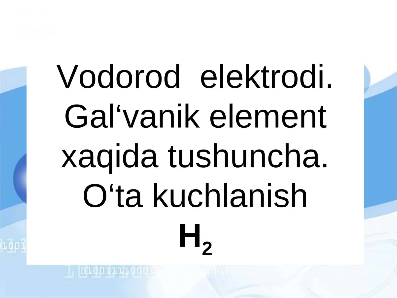 Vodorod elektrodi 1