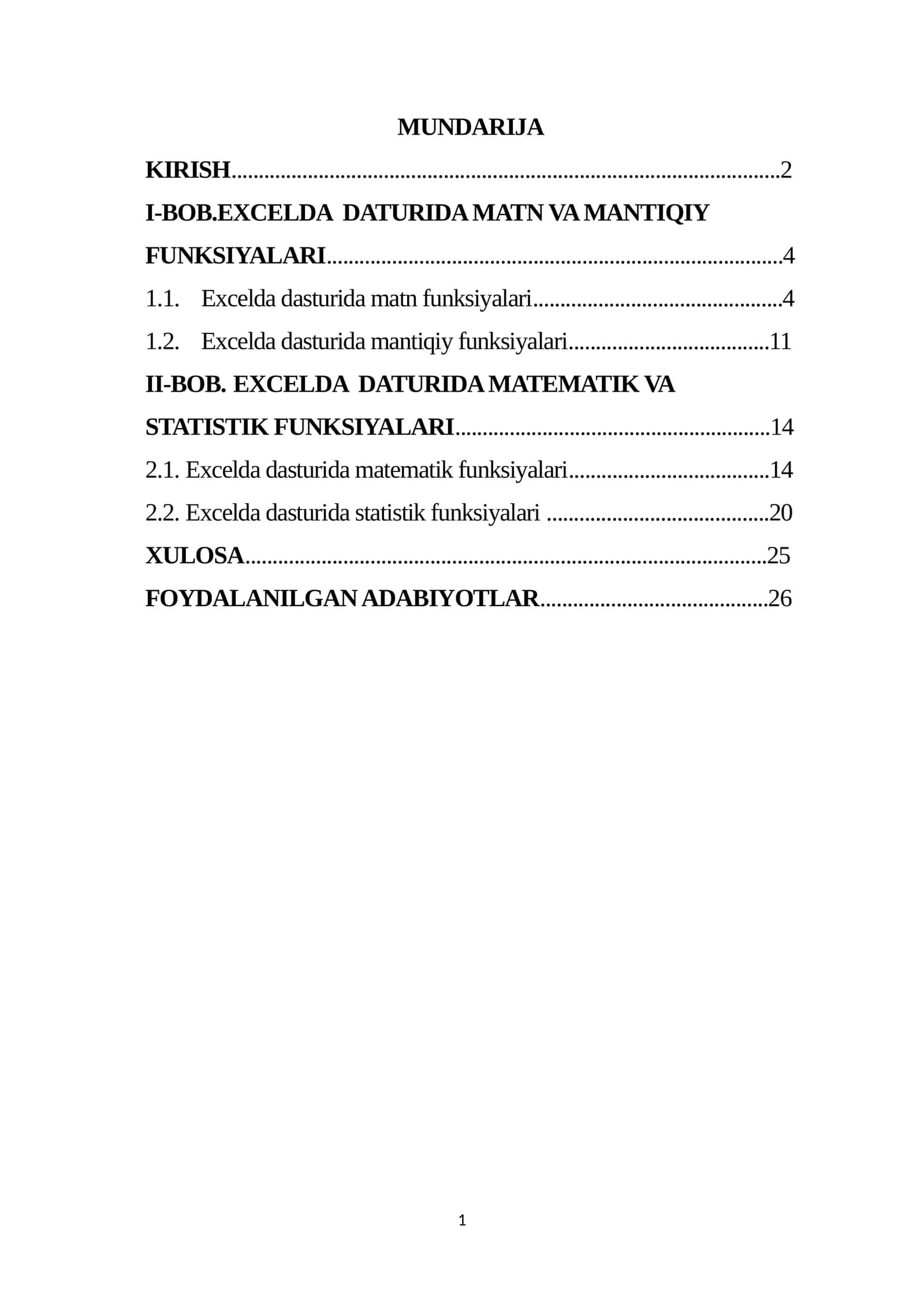 EXCELDA DATURIDA MATN VA MANTIQIY FUNKSIYALARI 1