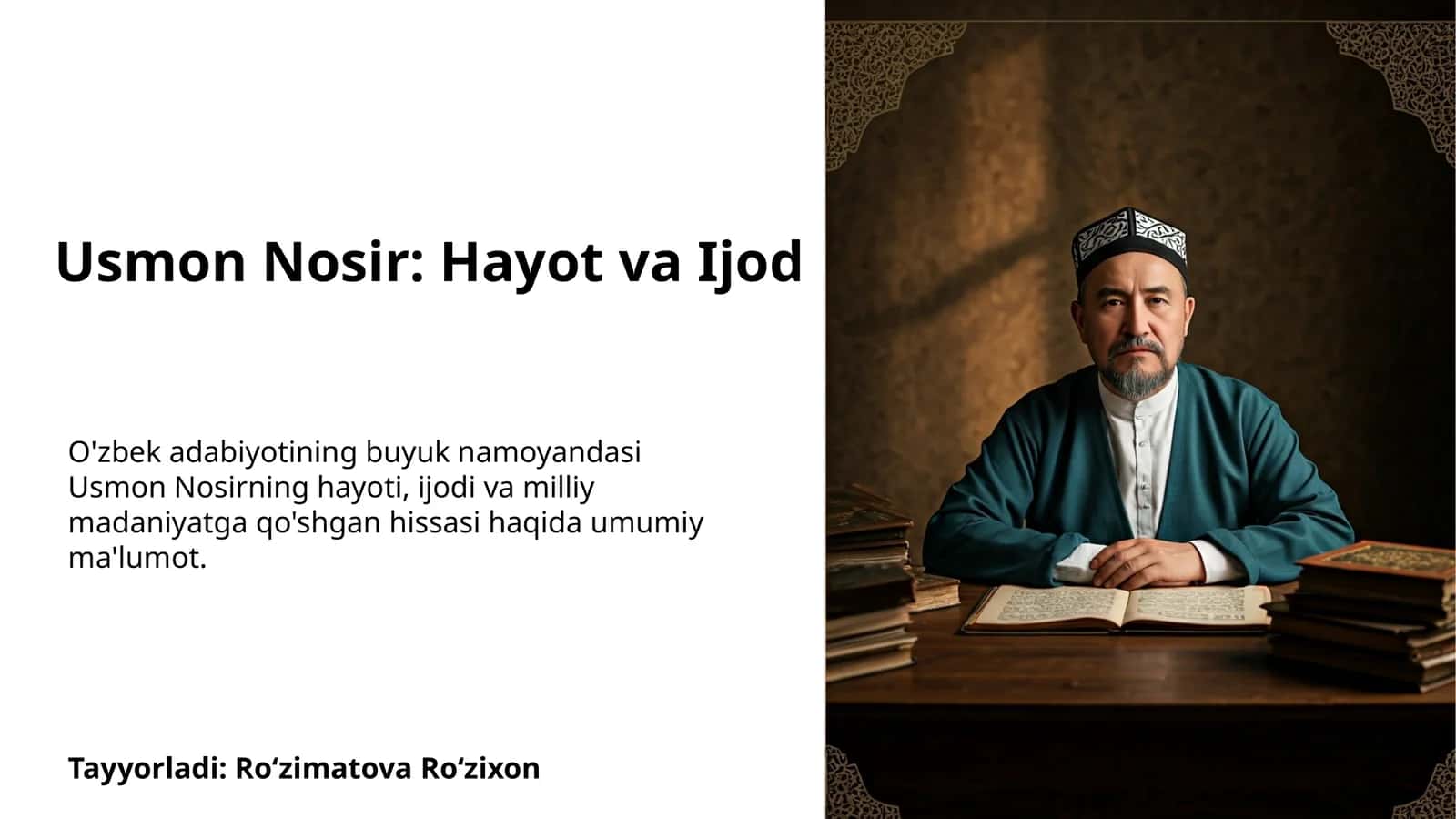 Usmon Nosir: Hayot va Ijod 1