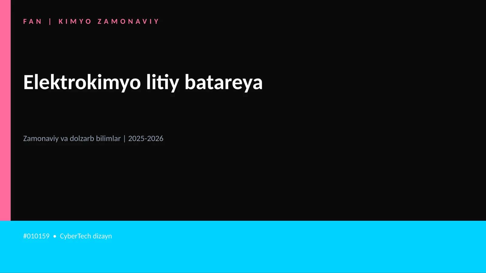 Elektrokimyo litiy batareya 1