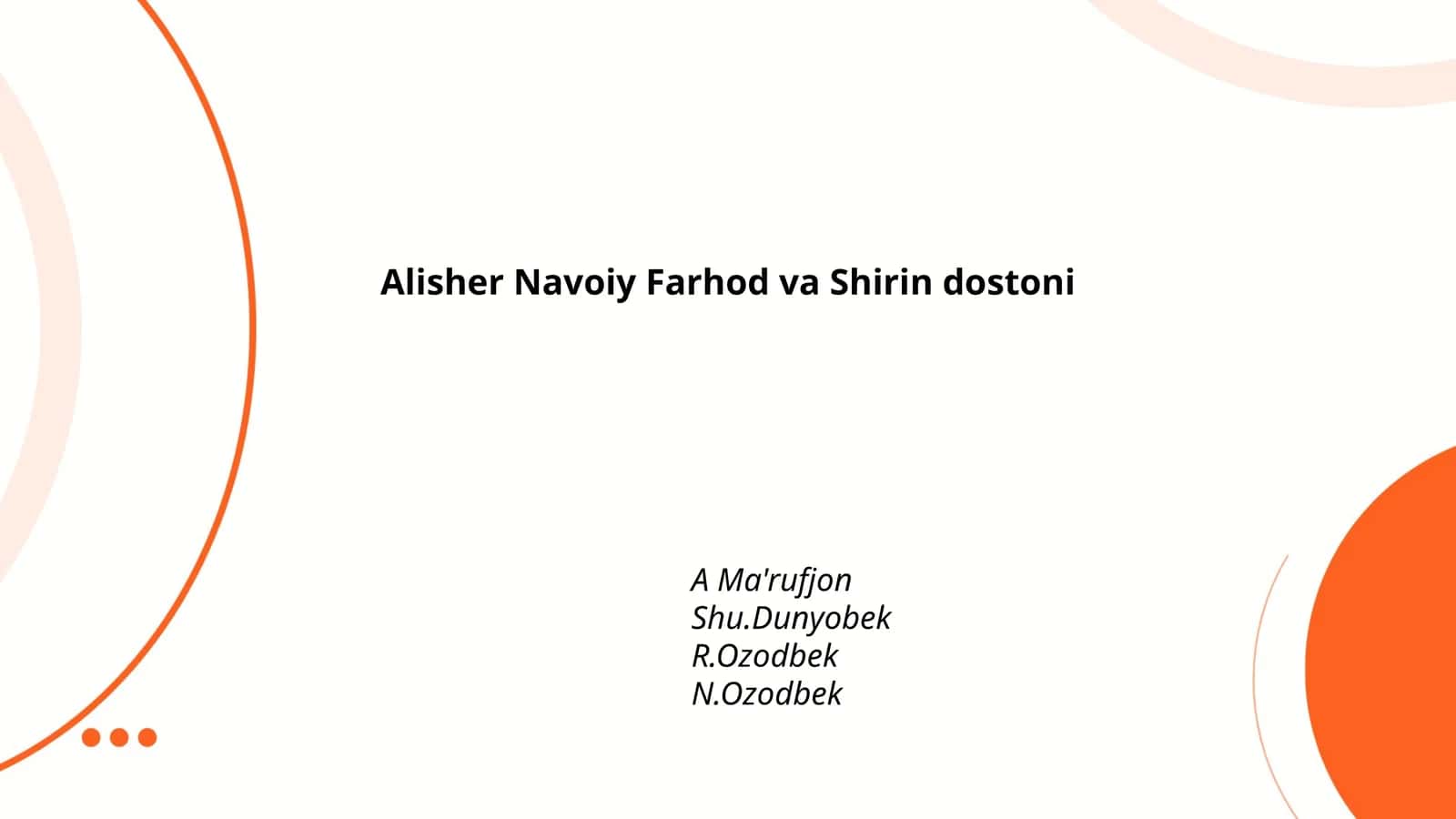 Farhod va Shirin dostoni 1
