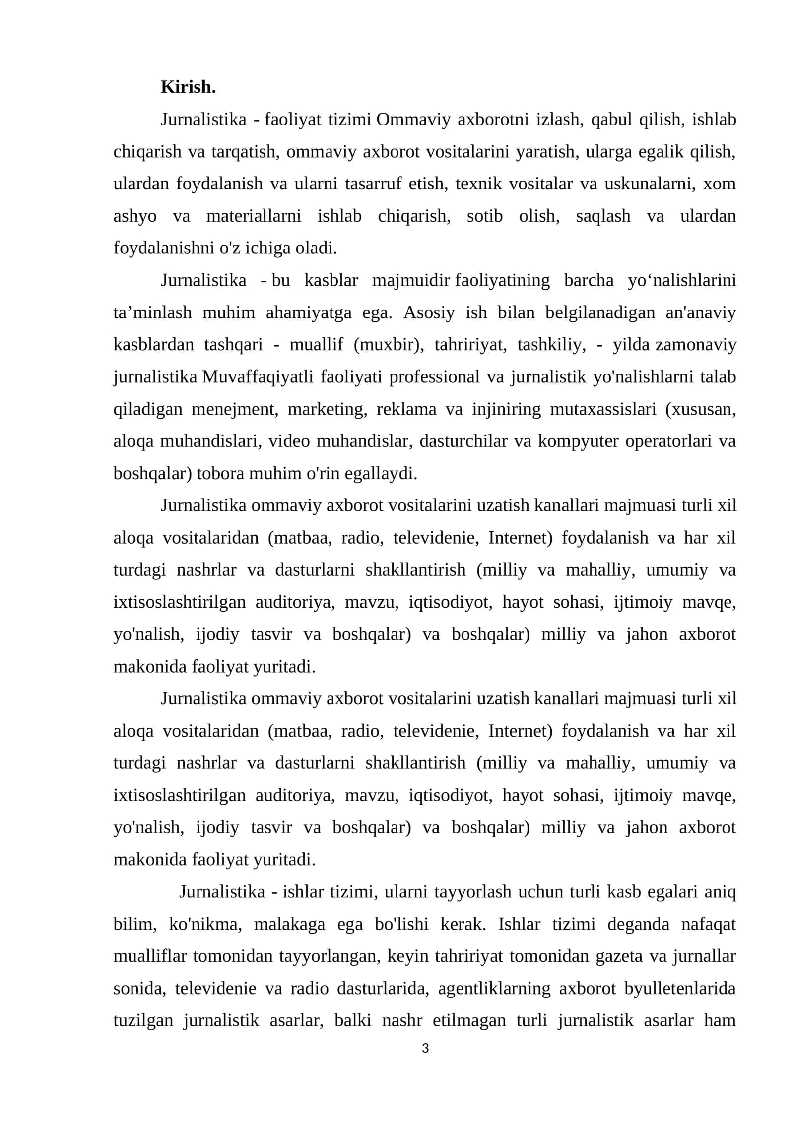 Jurnalistika -faoliyat tizimi 1