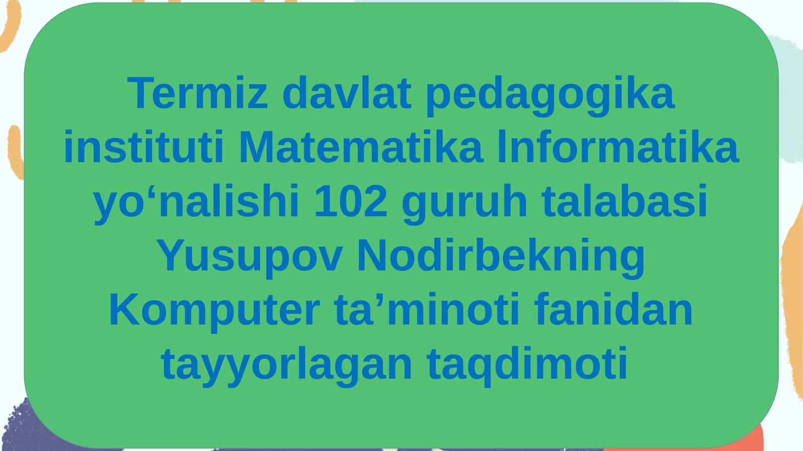 Kompyuterlarga ulangan texnik qurilmalar holatini tekshirish va boshqarish Direst 1