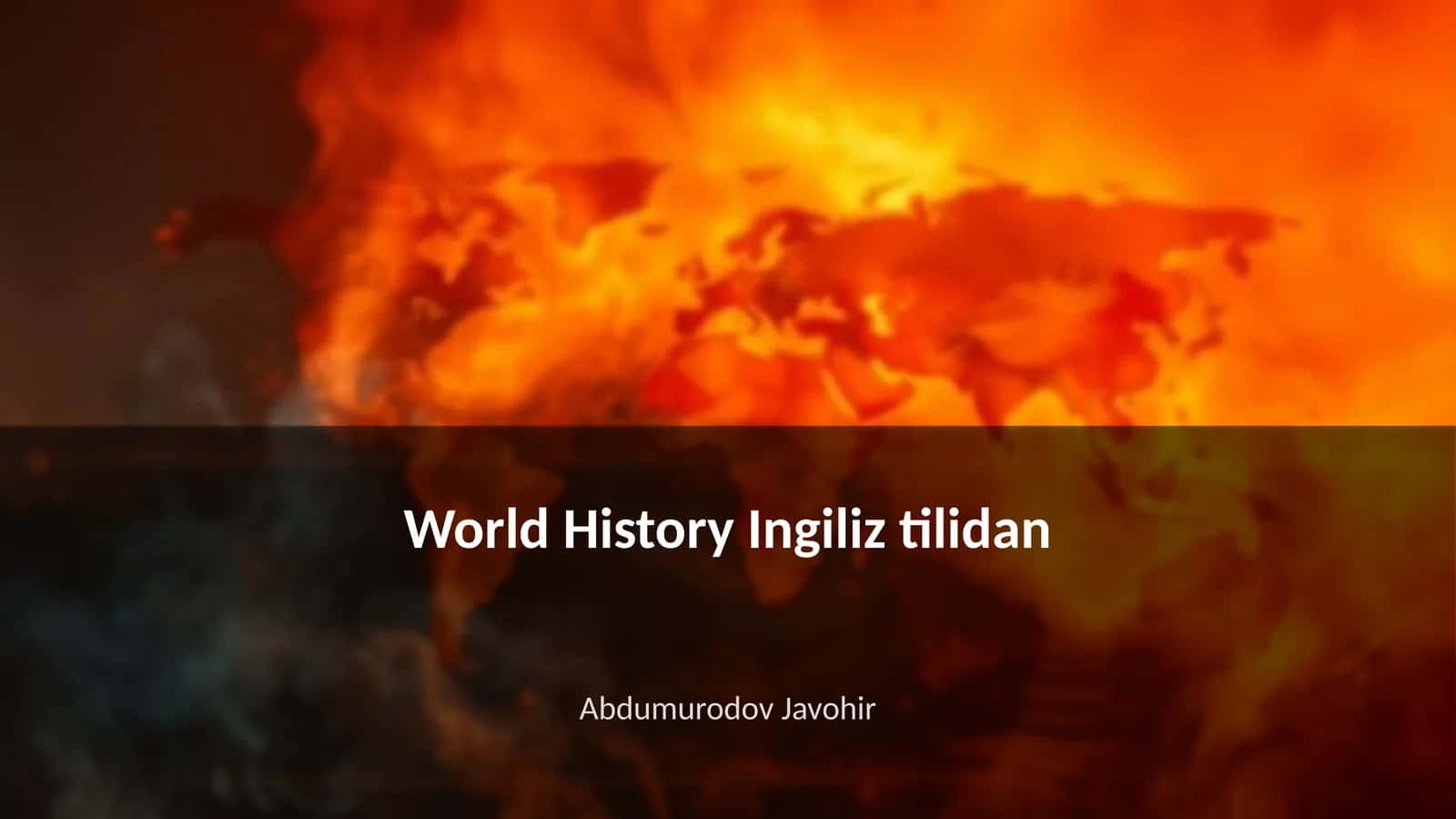 World History Ingiliz tilidan 1