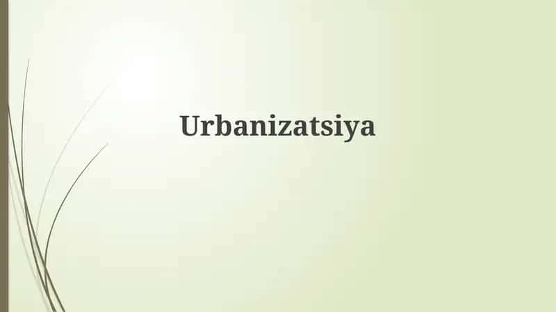 Urbanizatsiya 1