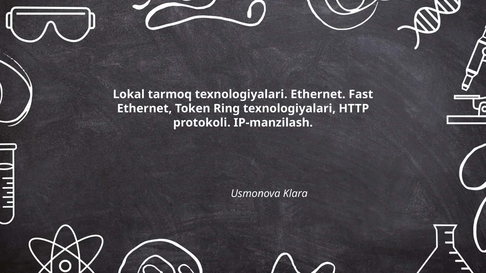 Lokal tarmoq texnologiyalari 1