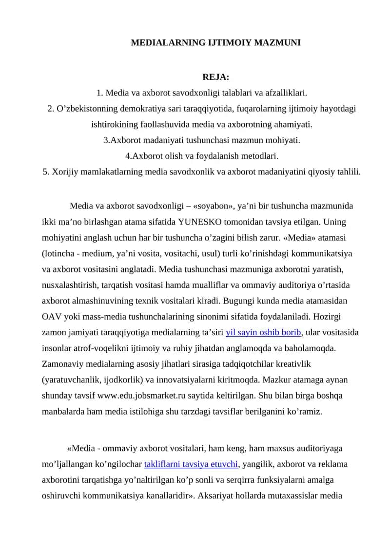 MEDIALARNING IJTIMOIY MAZMUNI 1