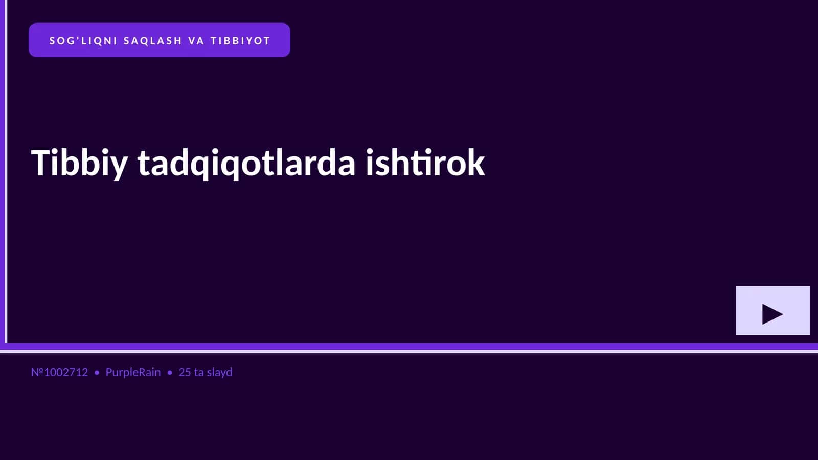 Tibbiy tadqiqotlarda ishtirok 1