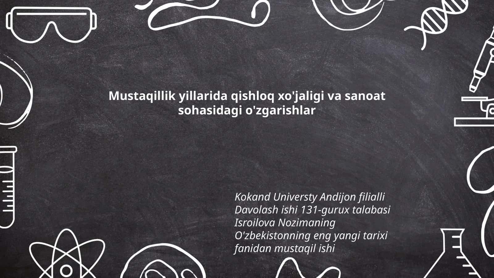 O'zbekistonning eng yangi tarixi fanidan mustaqil ishi 1