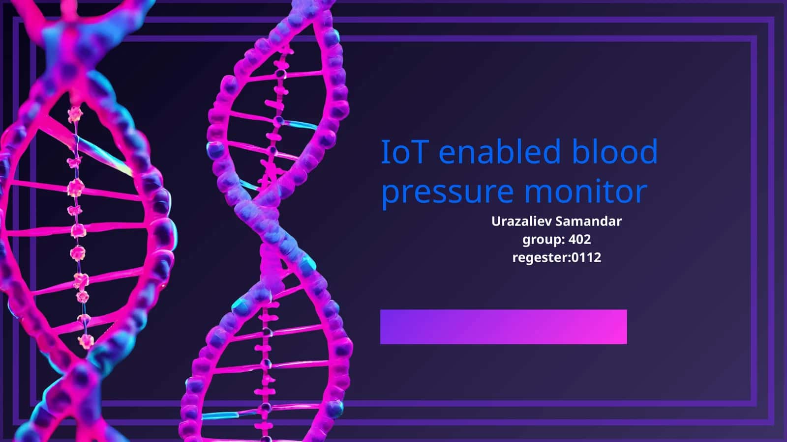 IoT enabled blood pressure monitor 1
