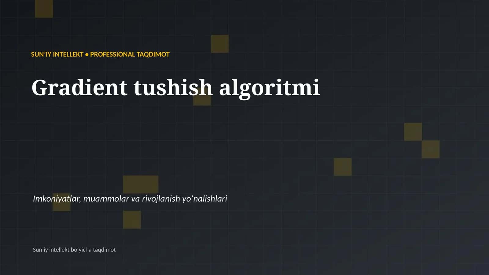 Gradient tushish algoritmi 1