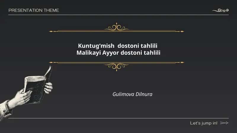 Kuntugʻmish dostoni tahlili 1