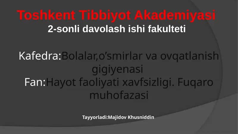 Shaxsiy himoya vositalari 1