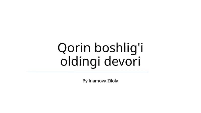 Qorin boshlig'i oldingi devori 1