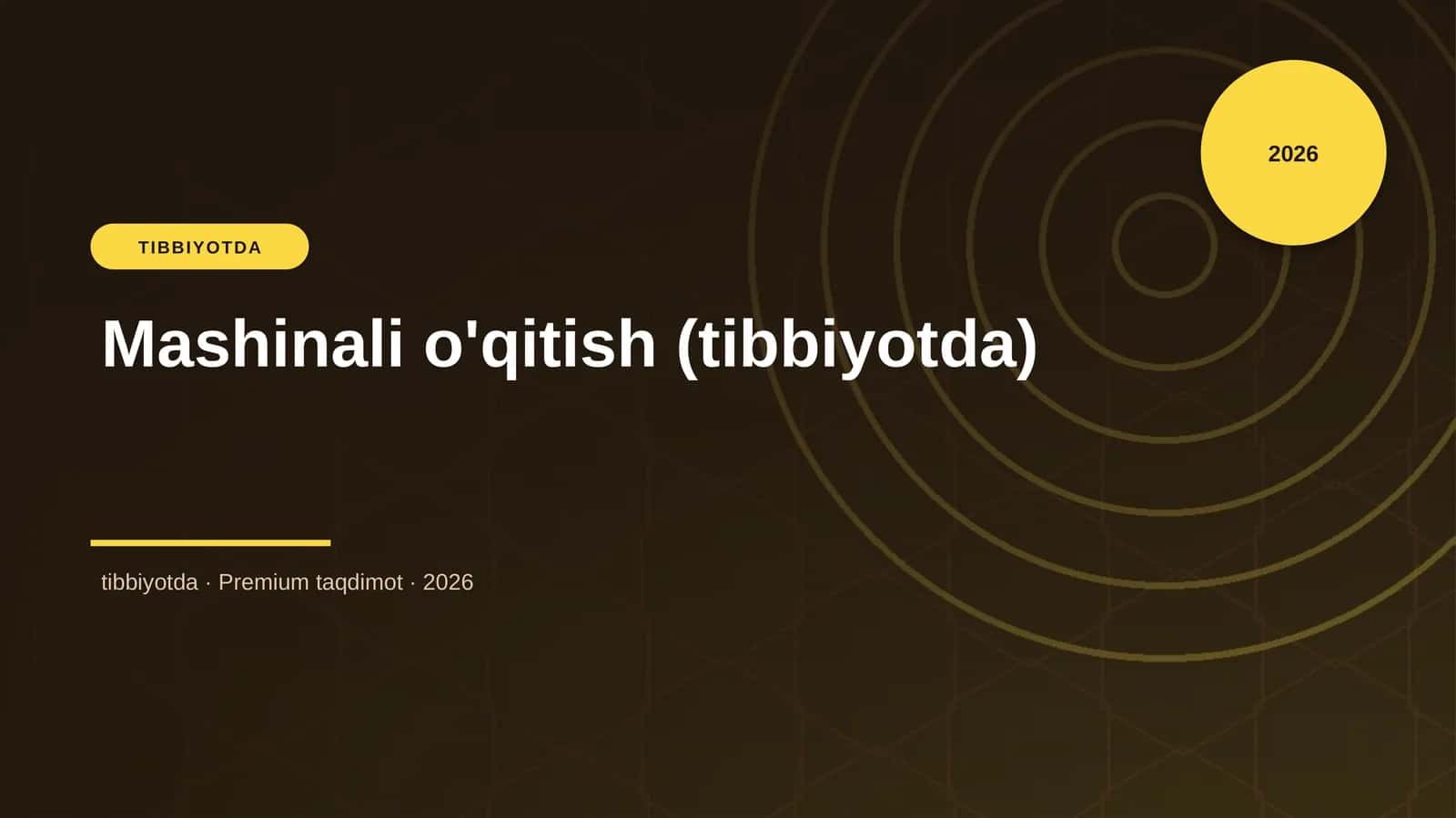 Mashinali o'qitish (tibbiyotda) 1