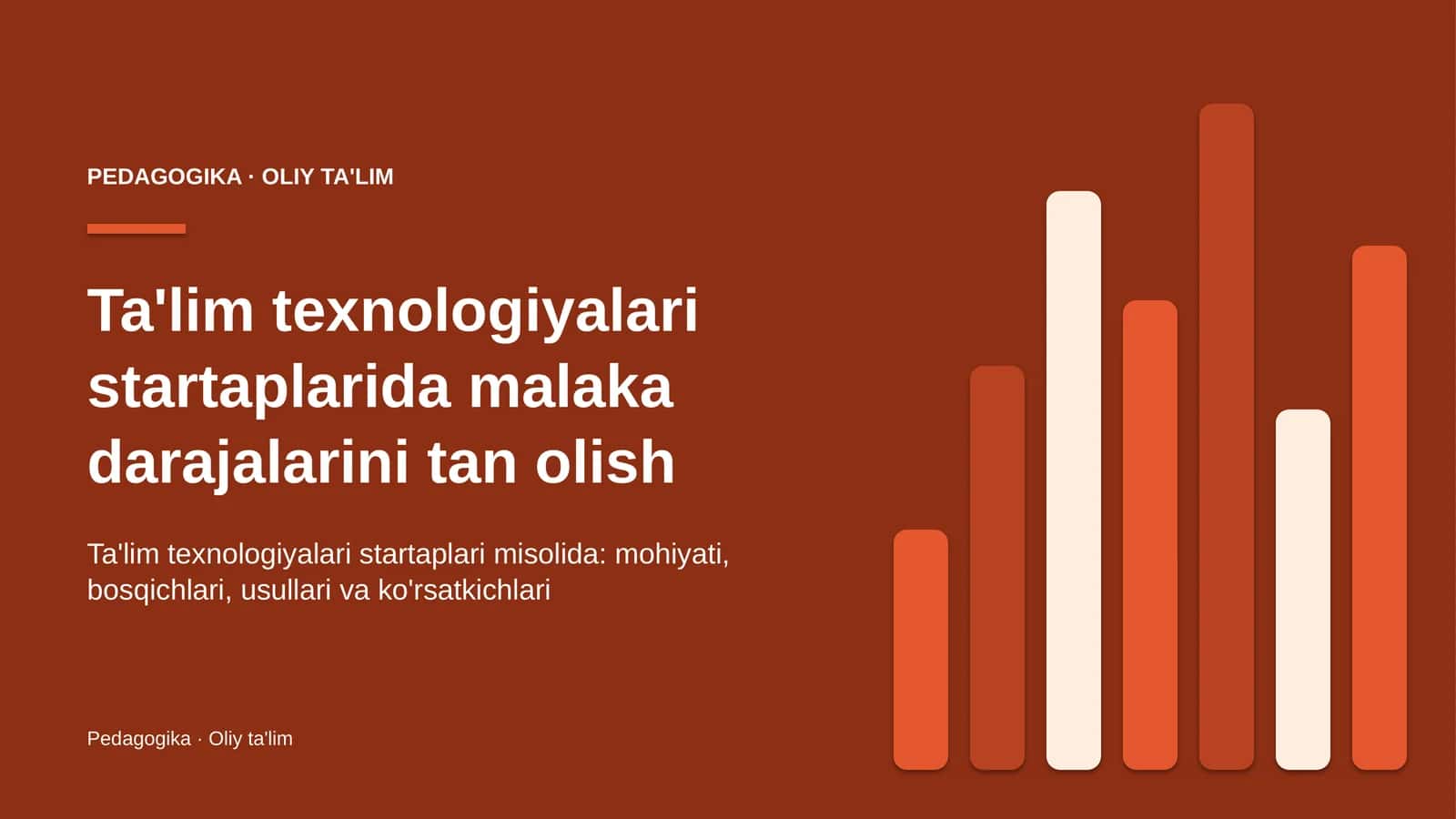 ta'lim texnologiyalari startaplarida malaka darajalarini tan olish 6971 1