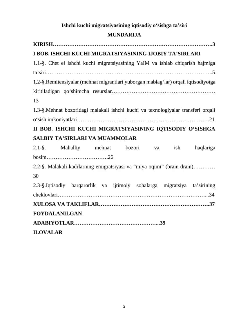 Ishchi kuchi migratsiyasining iqtisodiy oʻsishga taʼsiri 1