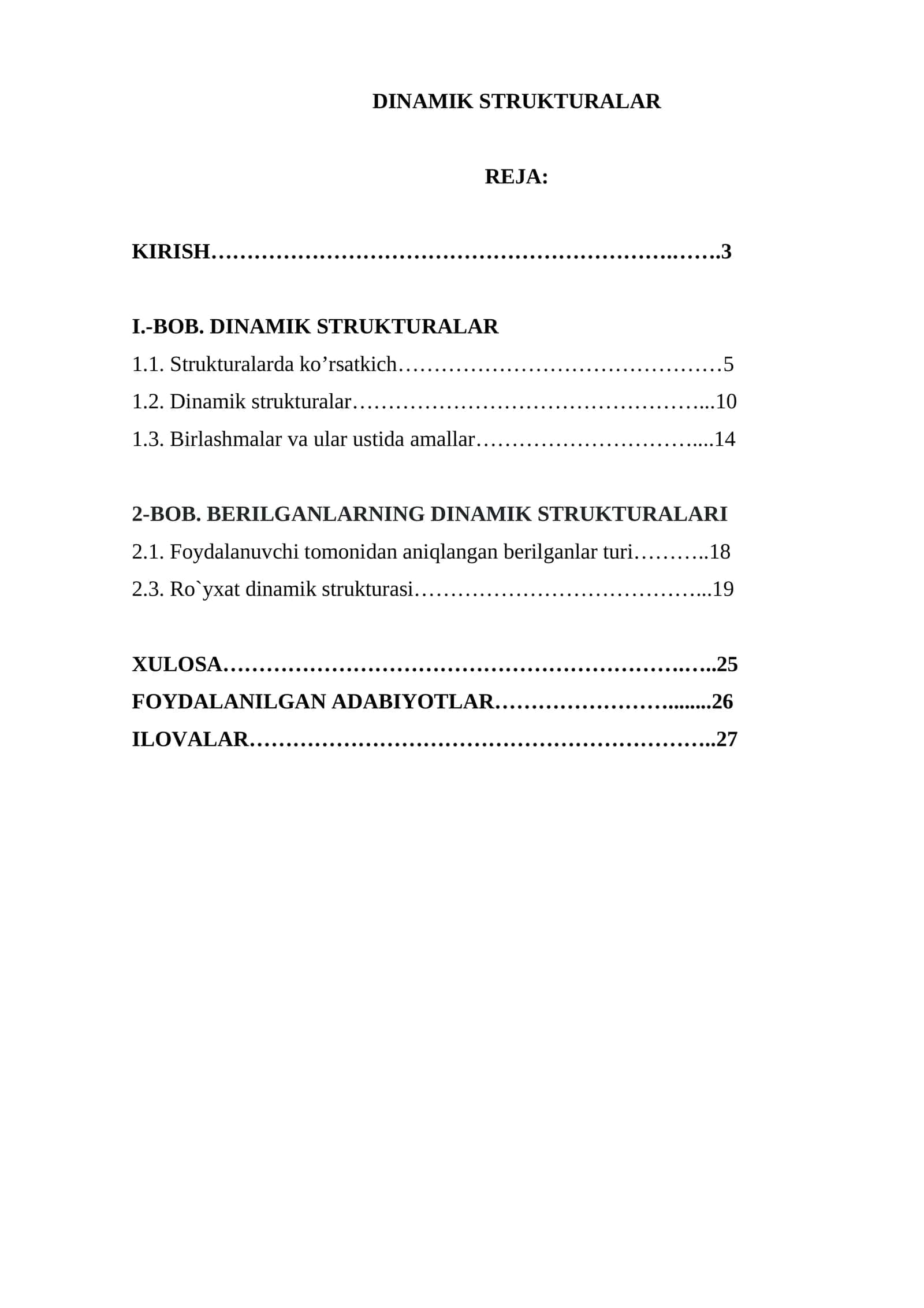 DINAMIK STRUKTURALAR 1