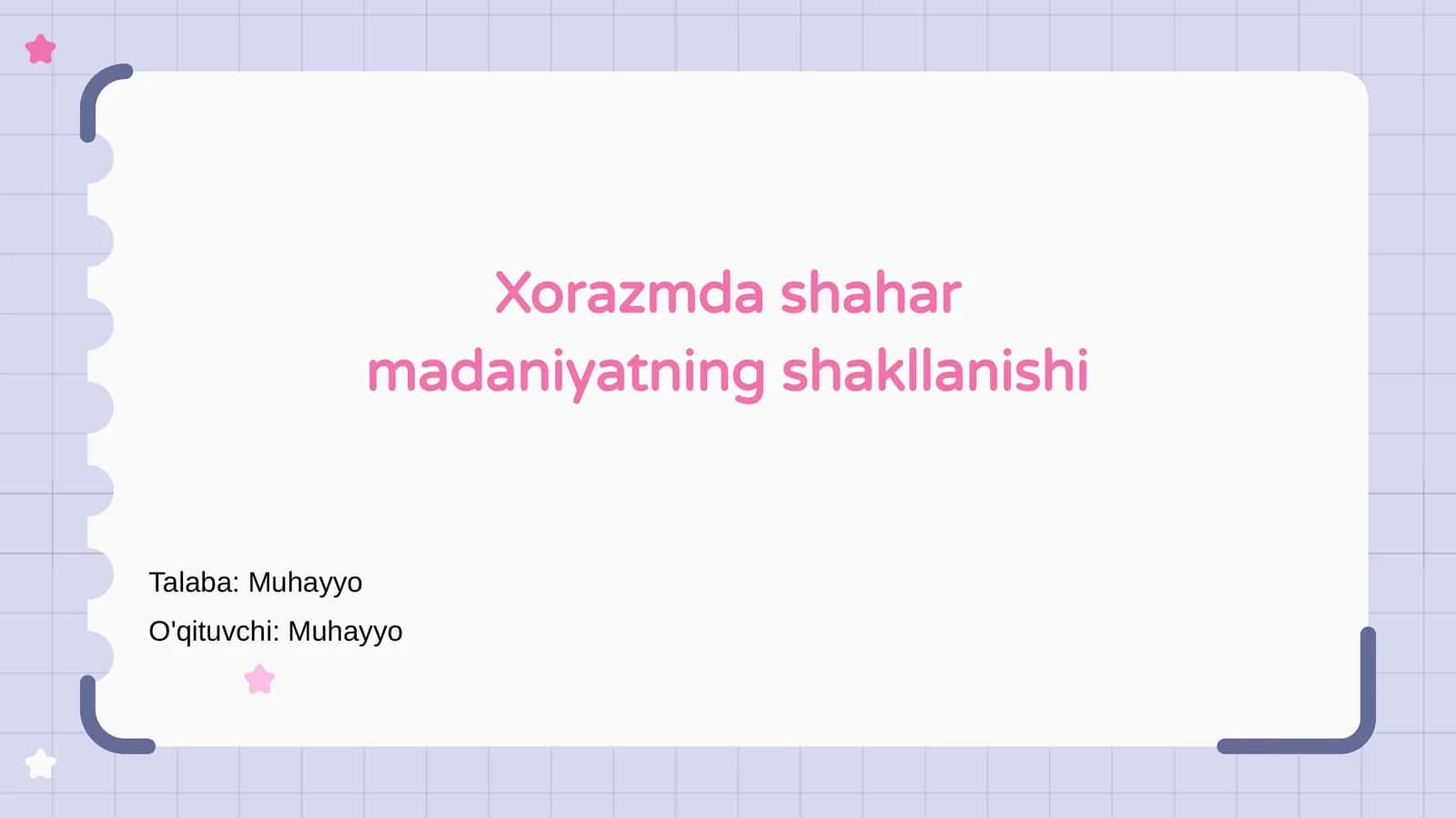 Xorazmda shahar madaniyatning shakllanishi 1