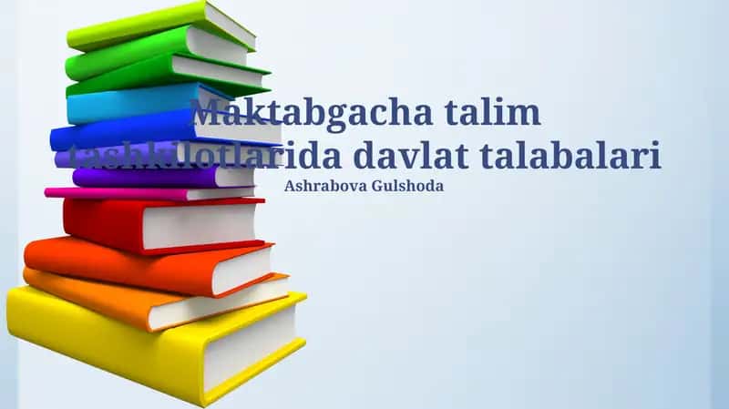 Maktabgacha talim tashkilotlarida davlat talabalari 1