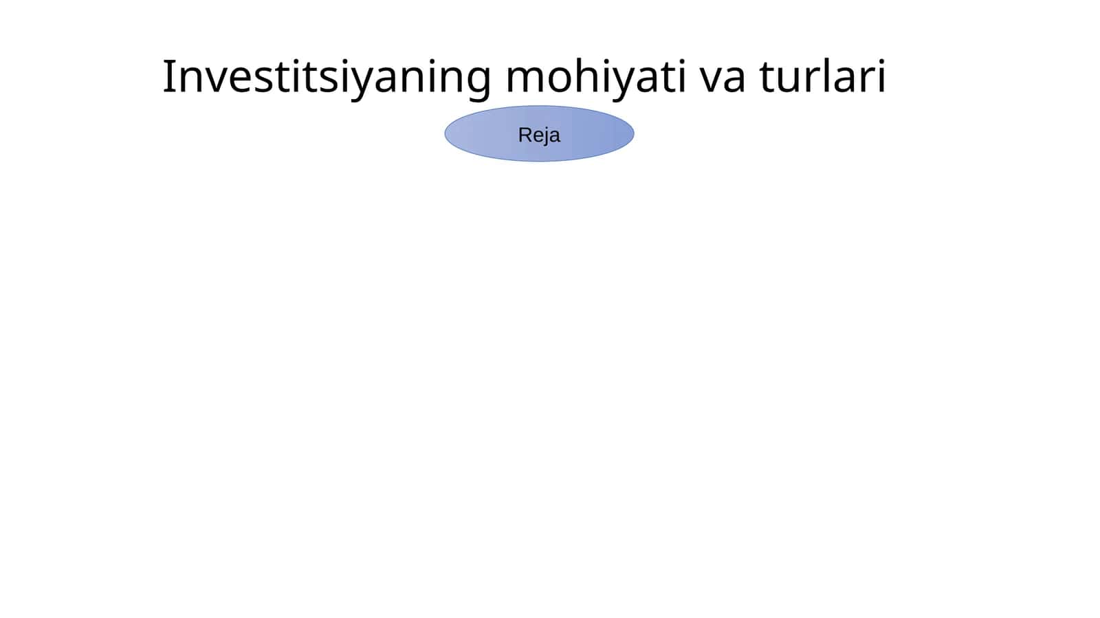 Investitsiyaning mohiyati va turlari 1