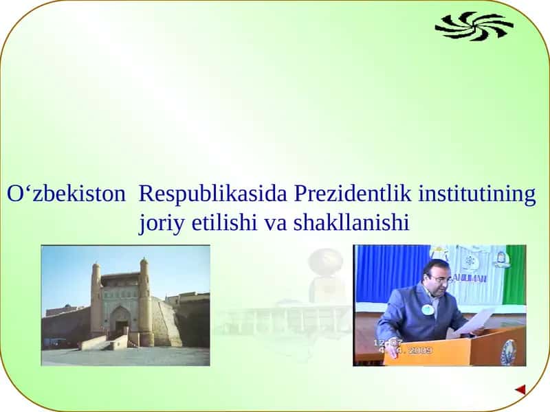 O‘zbekiston Respublikasida Prezidentlik instituti 1