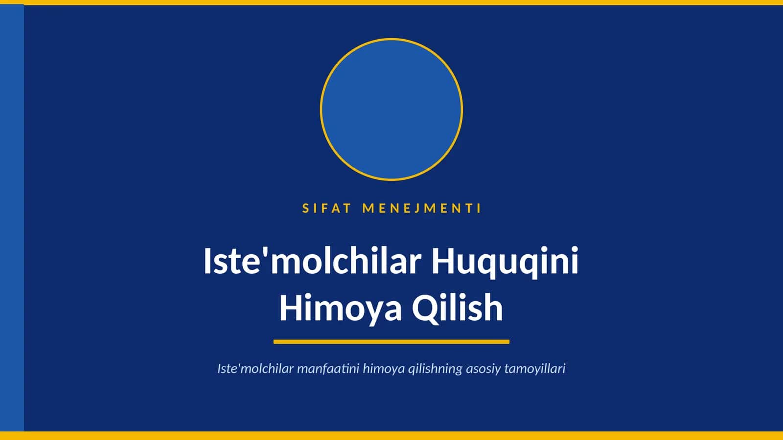 Iste'molchilar Huquqini Himoya Qilish 1