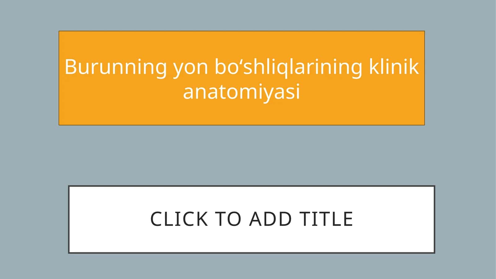 Burunning yon tomonlari 1