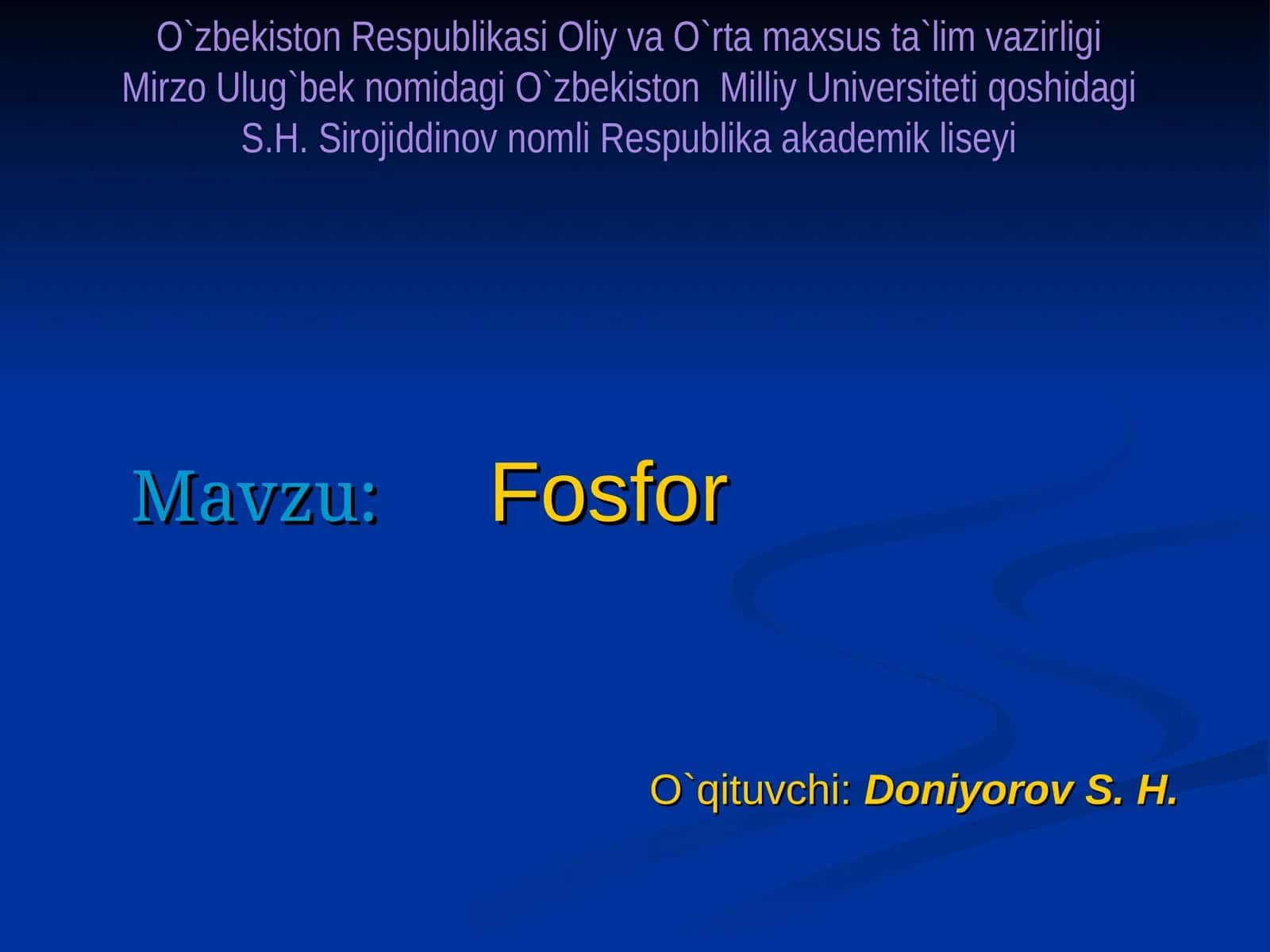 Fosfor 1