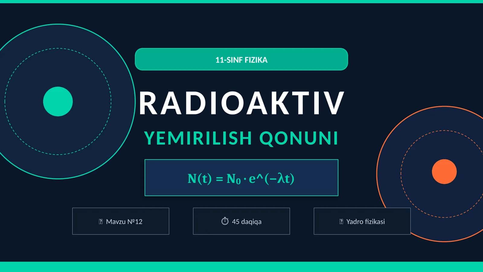 RADIOAKTIV YEMIRILISH QONUNI 1