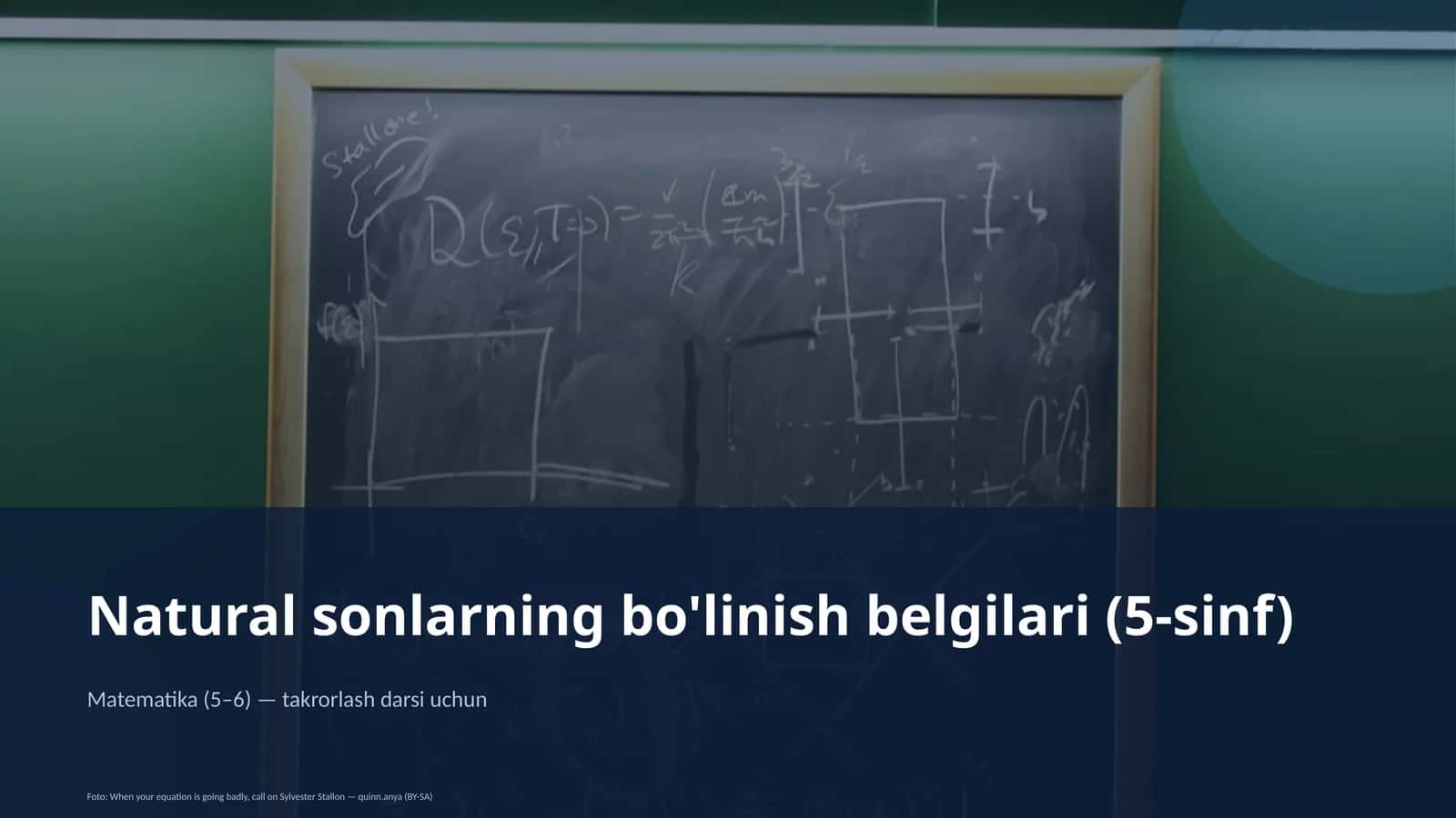Natural sonlarning bo'linish belgilari (5-sinf) 1
